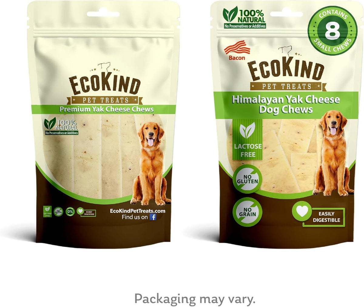 Bacon-Flavored Gold Yak Chews for Large Dogs