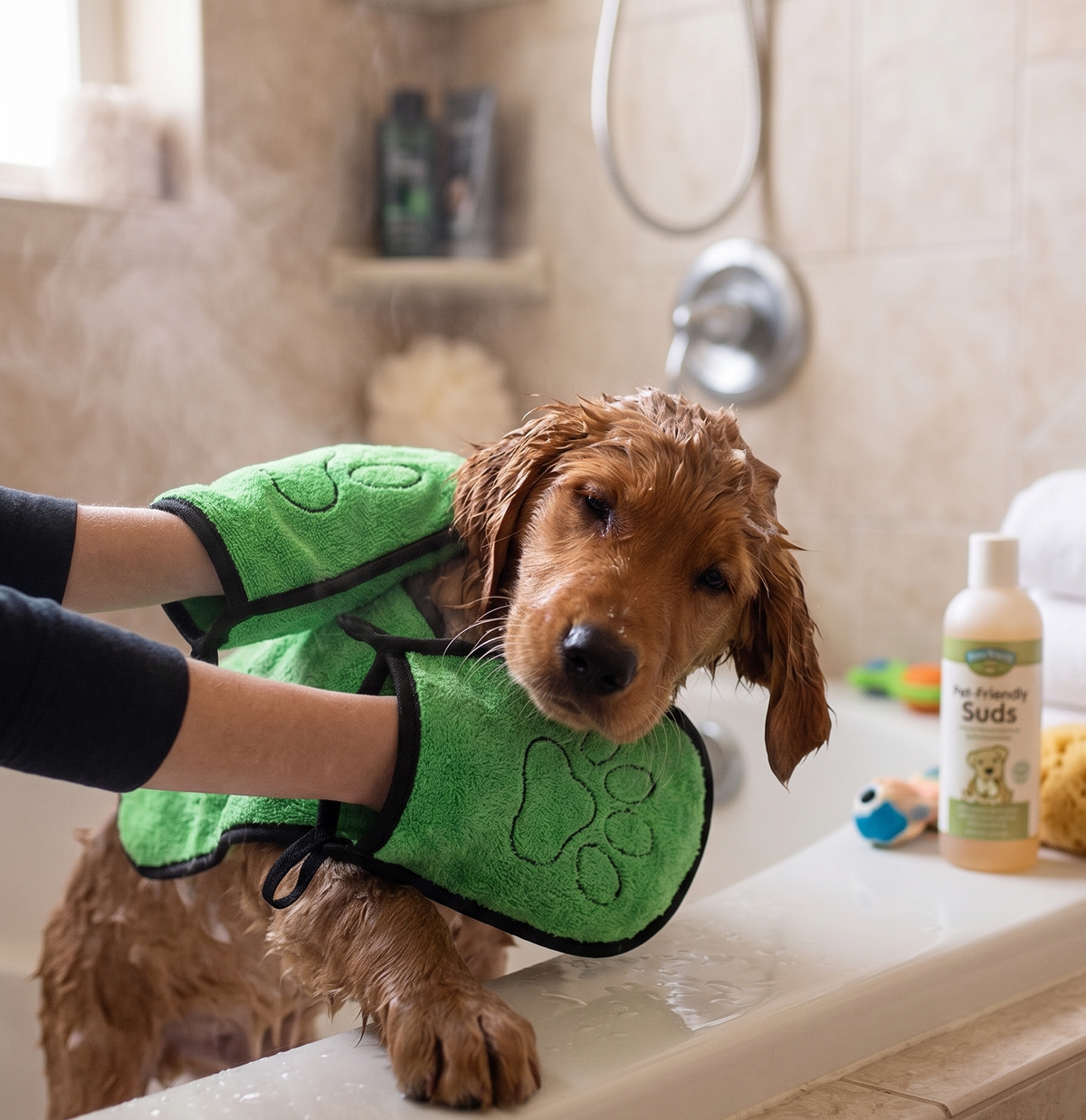 Natural Grooming Bundle for Dogs — Shampoo Bar, Balm & Towel