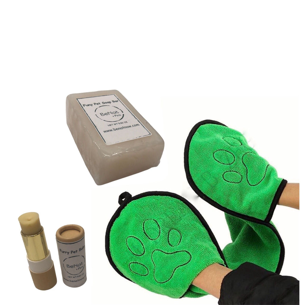 Natural Grooming Bundle for Dogs — Shampoo Bar, Balm & Towel